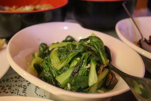 pak choy with garlic & mushrooms at Formosa Chinese Restaurant in Aqaba