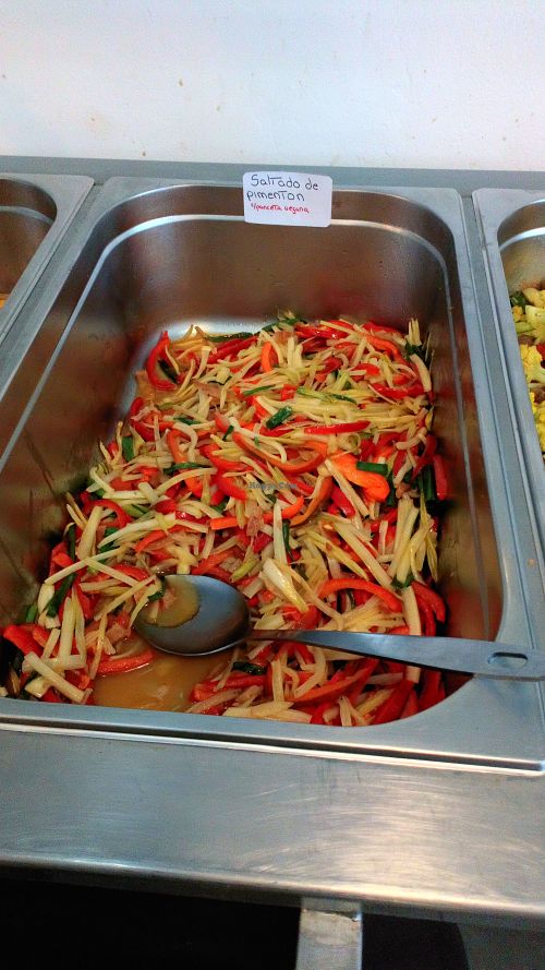 Saltado de pimentón at Loving Hut - Jiron Carabaya in Lima