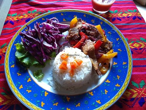 stir fry at Rojo Tomate in San Cristobal De Las Casas
