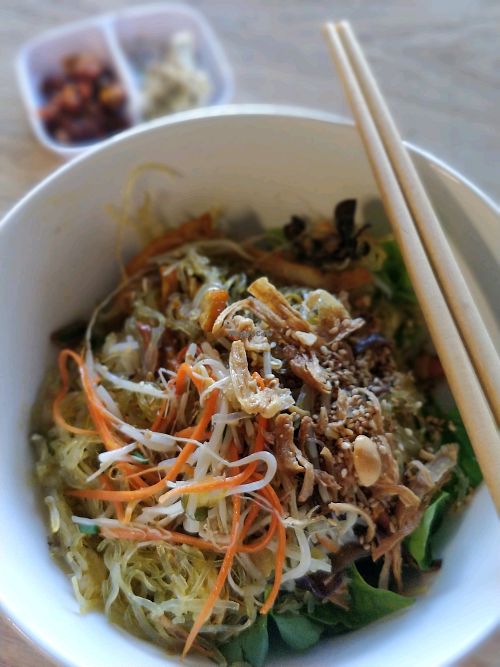 Noodle salad at Dieu Huong in A Luoi