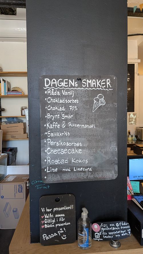  at Råda Gelato in Gothenburg