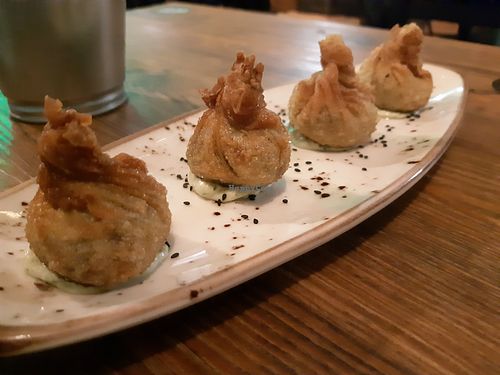 Dim sum (or kind of, more like wierd-shaped empanadillas) at Wakanda in Tenerife