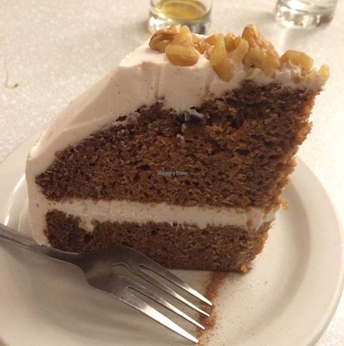 Incredible carrot cake at Aux Vivres - St Laurent in Montreal