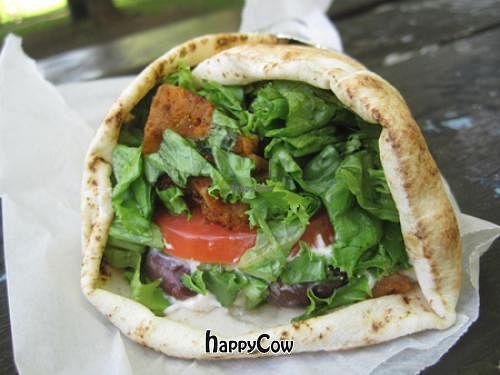 Vegan Gyro... FABULOUS. at Aux Vivres - St Laurent in Montreal