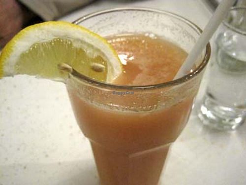 Tonique drink : apple, lemon and ginger at Aux Vivres - St Laurent in Montreal