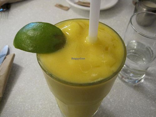 Mango Lassi at Aux Vivres - St Laurent in Montreal