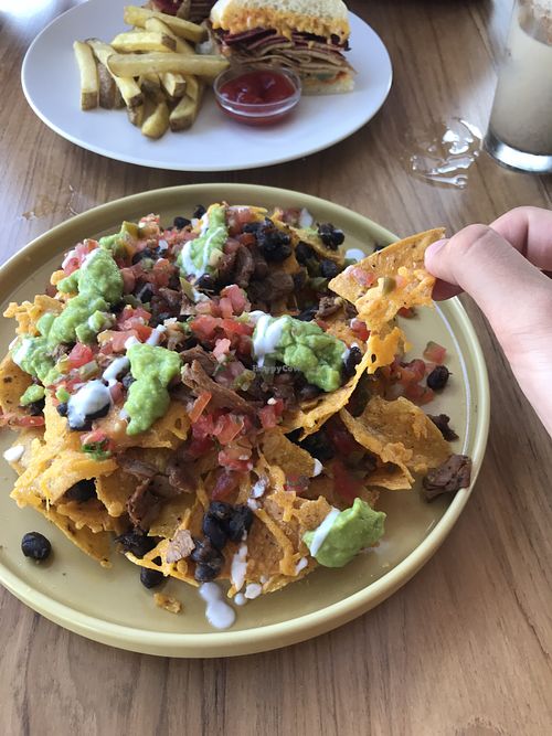 Delicious nachos with vegan cheese! The best food ever! at I Am Vegan Babe in Canggu