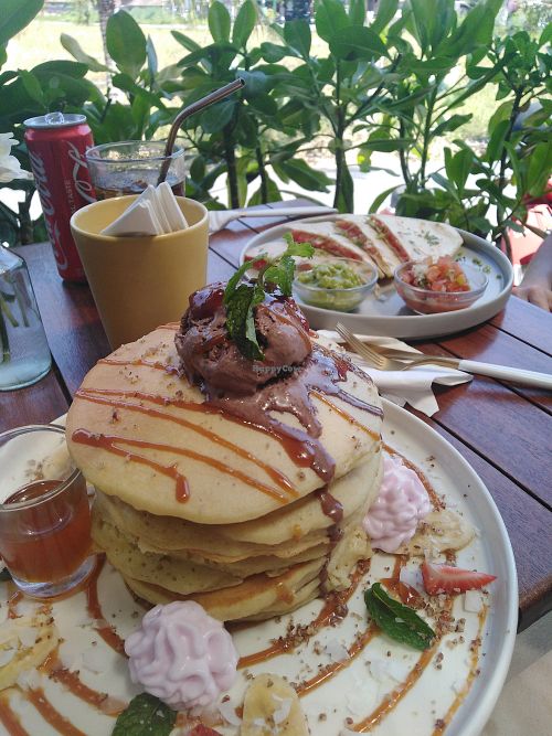 Amazing pancakes at I Am Vegan Babe in Canggu