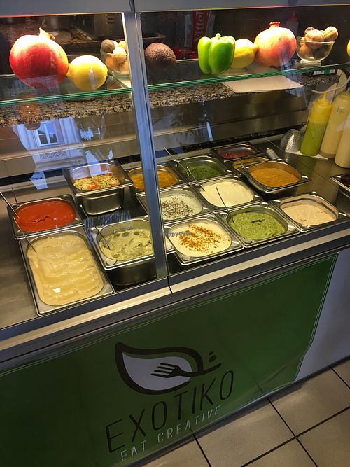 Hummus and sauces  at Exotiko -  Eat Creative in Augsburg
