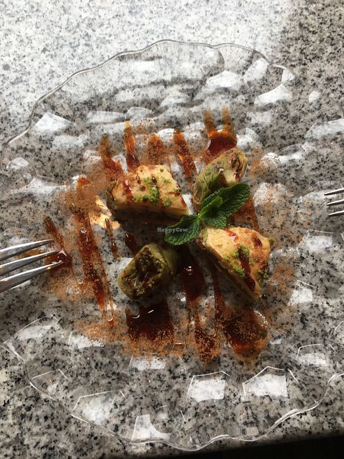 Dessert: walnut and pistachio baklava  at Exotiko -  Eat Creative in Augsburg