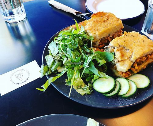 Vegan moussaka at Vegan Food Tour Athens in Athens
