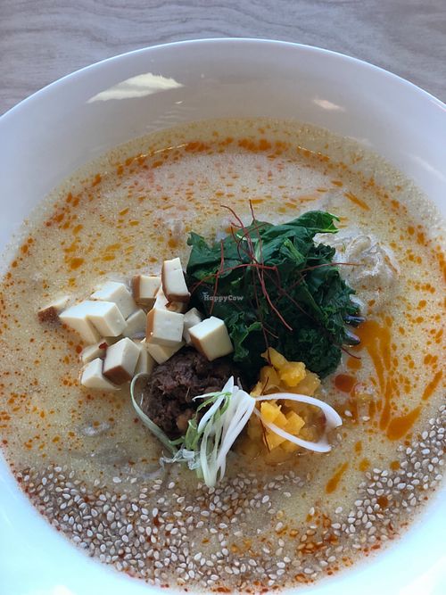 Vegan miso ramen at Workshop Vegetarian Cafe- East Vancouver in Vancouver