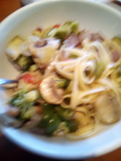 Olympic vegetable pasta at The Forum in Cambridge