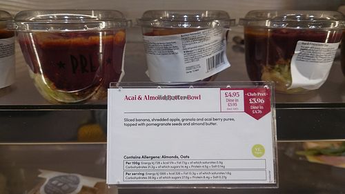 Açaí & Almond butter bowl at EDI - Pret a Manger - G13 in Edinburgh