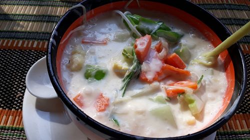 VegetableCoconutSoup at The Moon - Old Bagan in Bagan