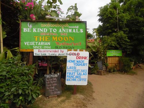 Sign  at The Moon - Old Bagan in Bagan