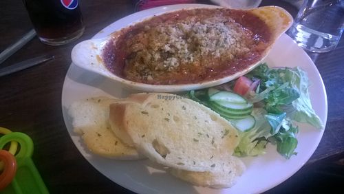 Aubergine, butternut and pepper bake at The New Crown in South Shields
