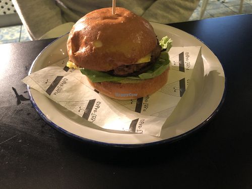 Burger  at Unity Diner in East London