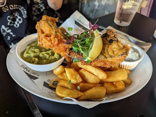 Fish and chips at Unity Diner in East London