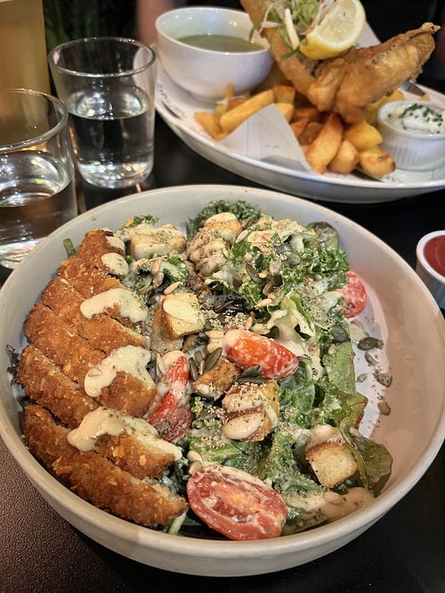 Chick’n caesar salad  at Unity Diner in East London