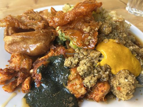 Roast chicken dinner  at Unity Diner in East London