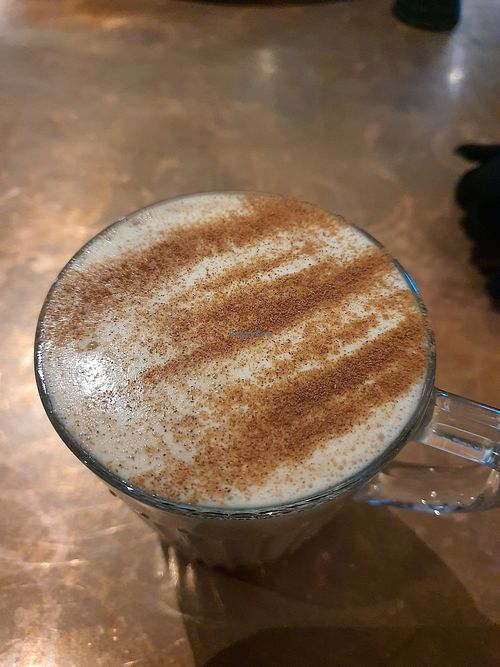 Spiced Chai latte with Oatmilk at Unity Diner in East London