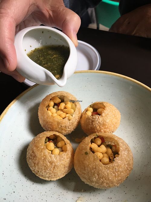 Indian pani puri  at Mr Go's in Wellington