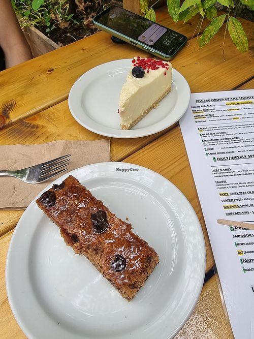 Vanilla Cheese Cake, Chocolate Chip Bannana Bread at Pyramid Vegan Cafe & Bakery in Glastonbury