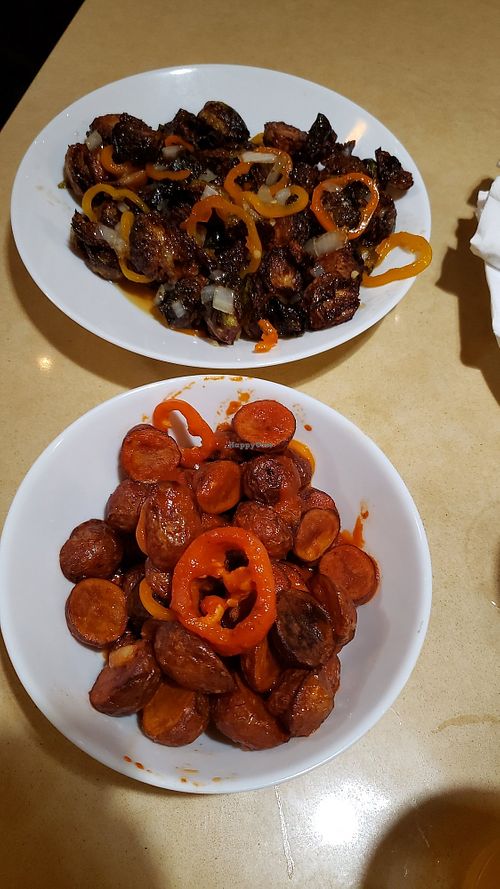 Spicy potatoes and brussel sprouts at No Regrets in Las Vegas