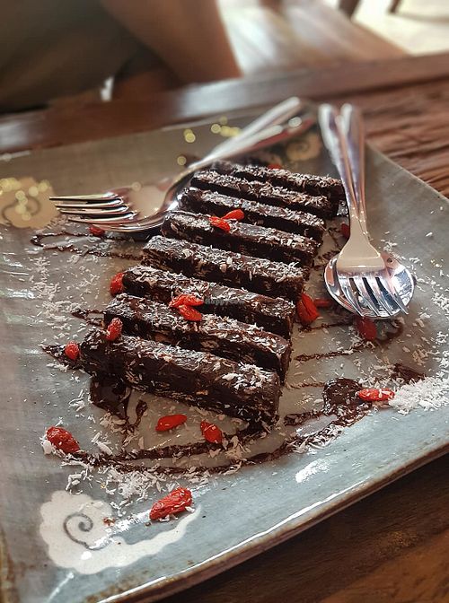 Vegan Kunda cake ......  daily fresh eatery. at Kunda Vegan Vegetarian in Chiang Rai