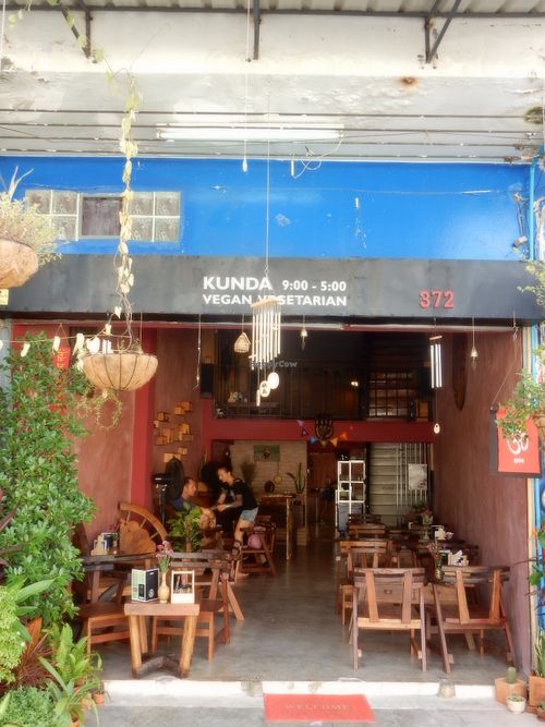 Outside at Kunda Vegan Vegetarian in Chiang Rai