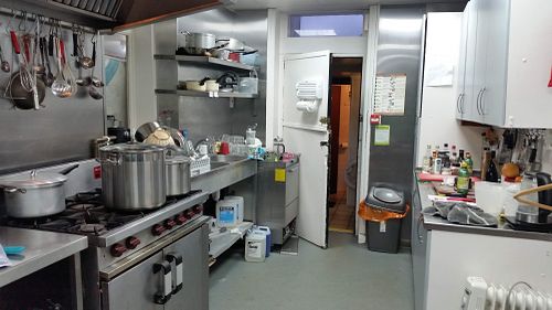 Kitchen at EA Hotel in Blackpool