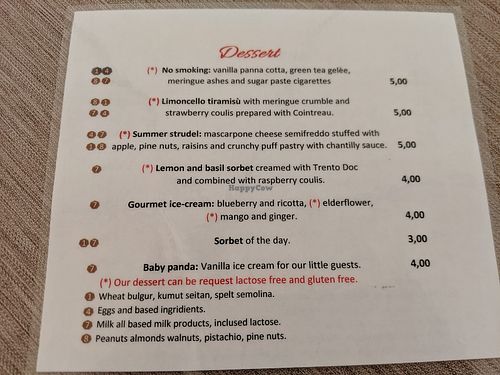 Vegan dessert  at Hotel Europa in Molveno