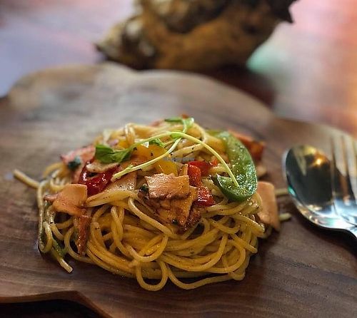 Bacon Algio Olio at Double Durian - Lavender in Central Singapore