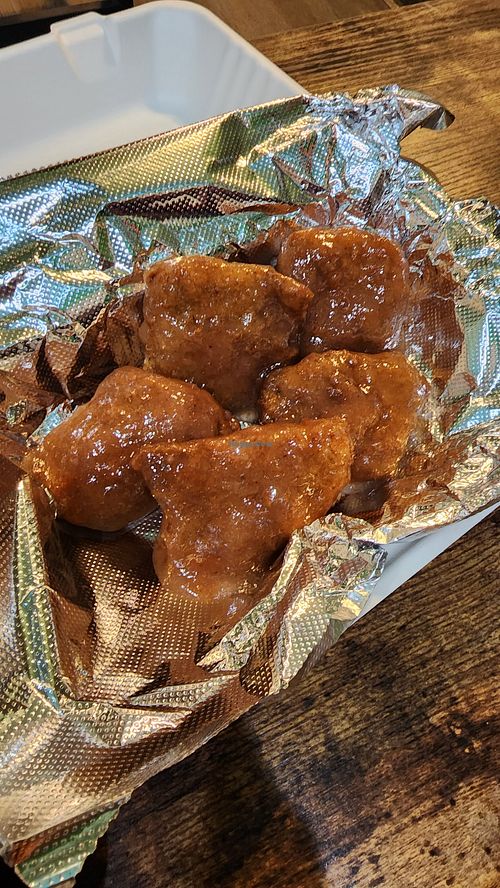 Peach habanero popcorn chicken at Umami Gorilla in Wilkes-barre