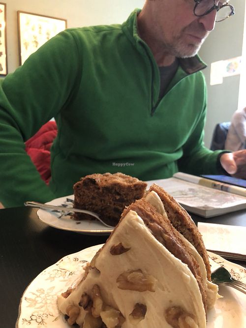 Gorgeous vegan cakes!  at The Herb Garden in Buxton