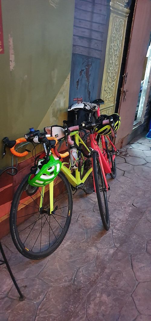 Bike parking out the side 👍🏼 at The Vegan Table in Phuket