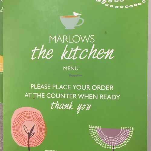 Menu cover at The Kitchen in Bury St Edmunds