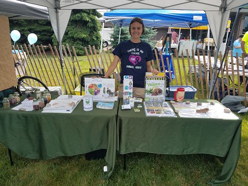NJveg educational outreach table in Piscataway, NJ, 6/2019 at NJveg in Pemberton