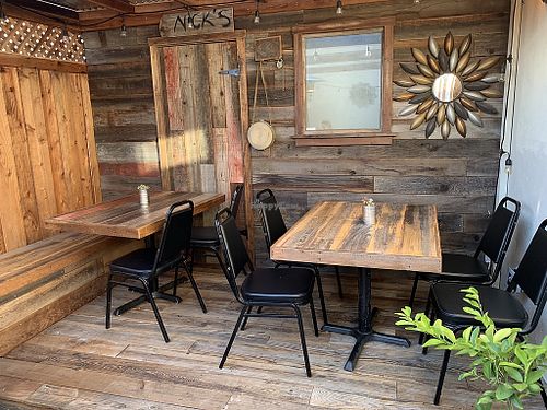 Lovely back patio at Nick's on Grand in South San Francisco