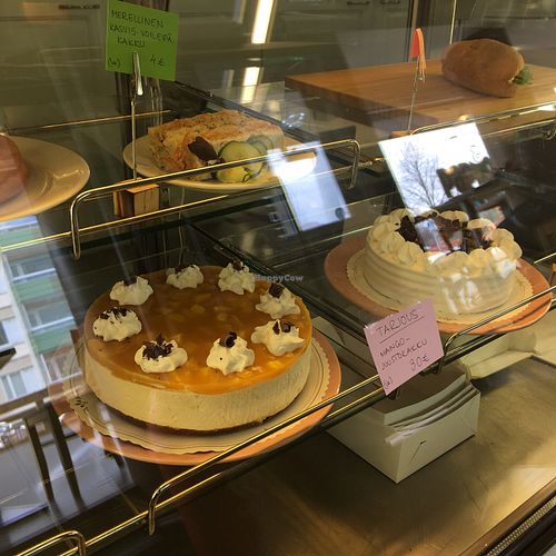 Also vegan cakes! at Bistro Papu ja Pata in Tampere