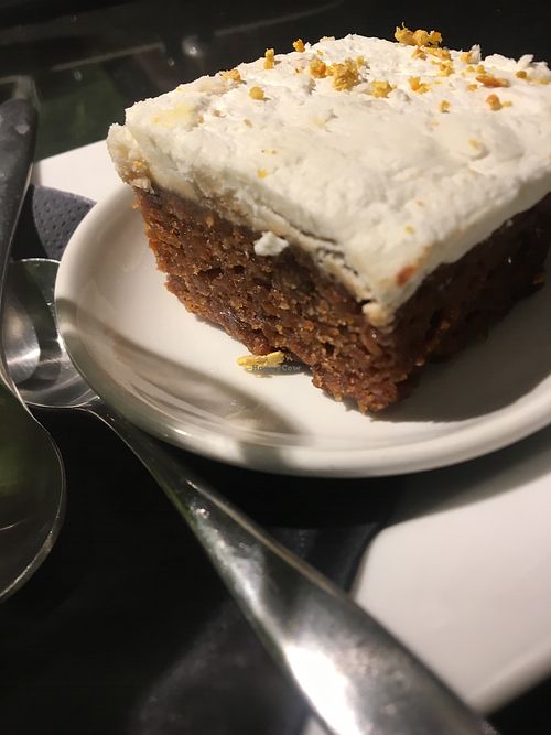 Vegan carrot cake.  at Pizza Express in Uxbridge