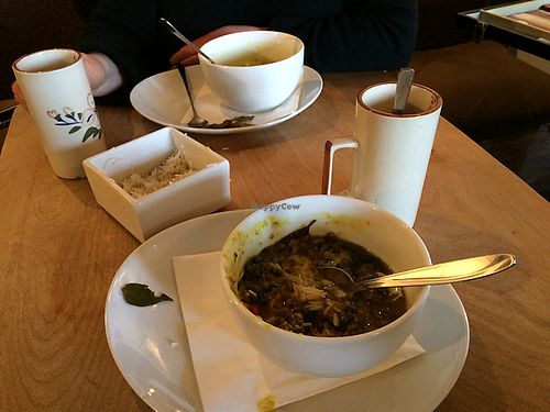 delicious spinach dhal at Sivertsens Kafe in Tromso