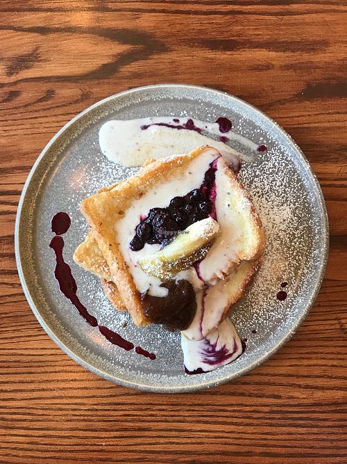 Vegan French toast  at Namo Cafe Bistro in Calgary