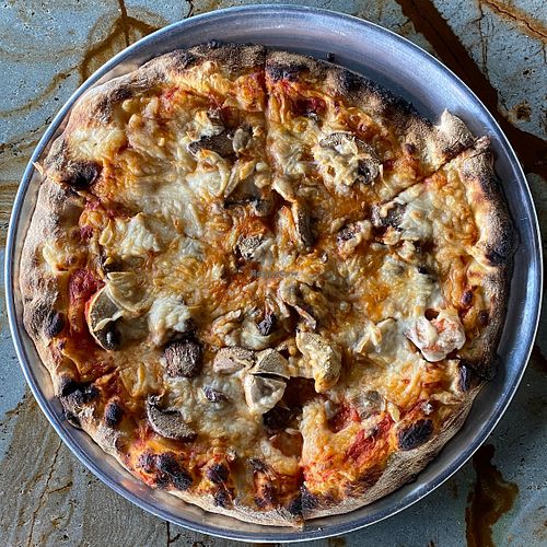 Put It On (create your own) vegan cheese & mushroom pizza at Catch-a-Fire Pizza in Cincinnati