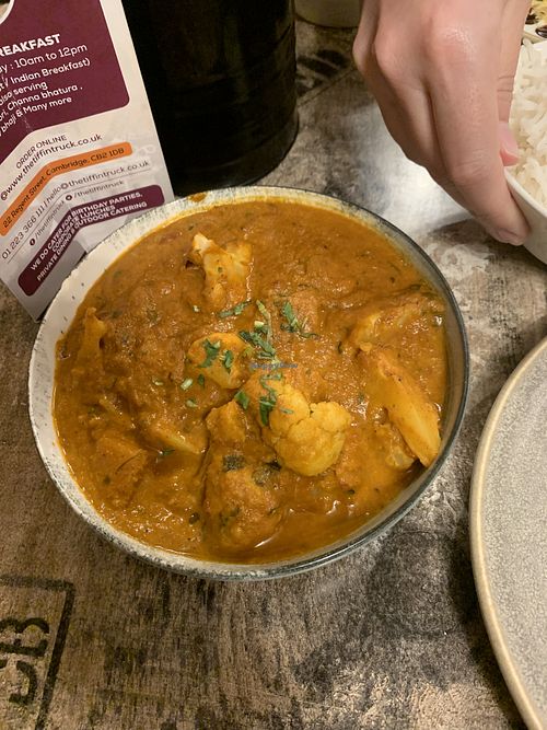 Aloo Gobi masala (vegan & gf) #Veganuary at The Tiffin Truck in Cambridge