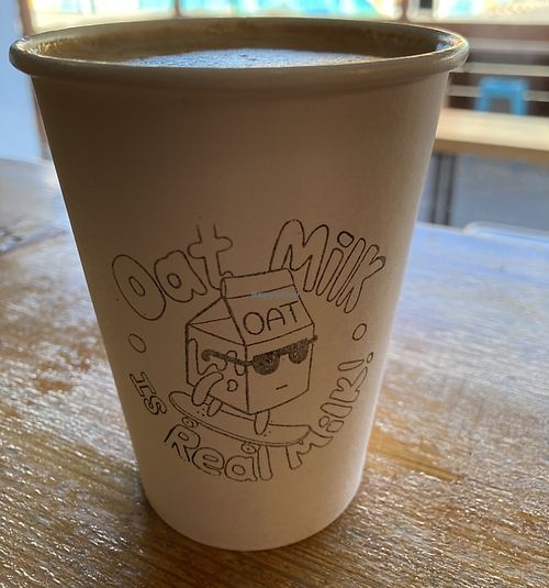 Oat milk is real milk 😎  at Fern Cafe and Bakery in Victoria