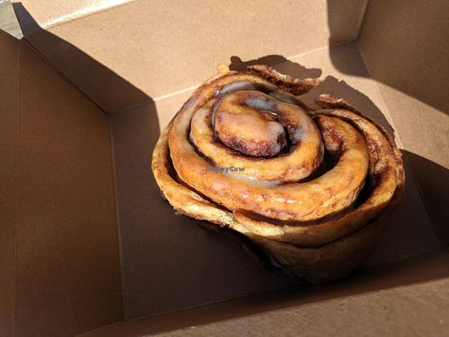 Cinnamon bun at Barrow Coffee Roasters in Calgary