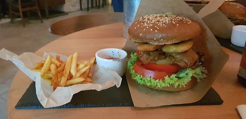 BBQ seitan burger (big) at Dom in Kyiv