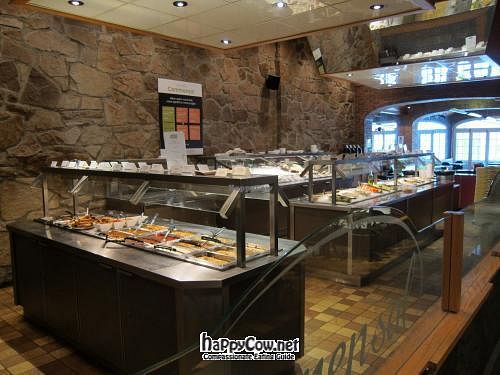 View of buffet serving area at Commensal in Quebec